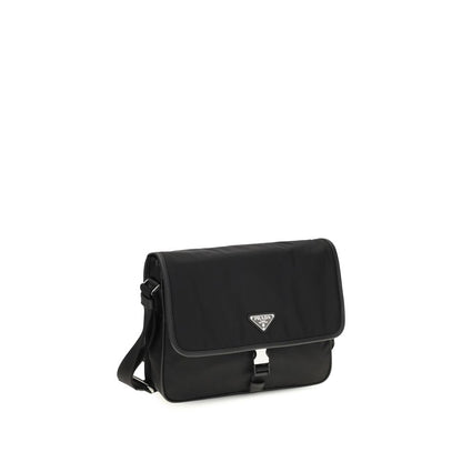 Shoulder Flap Bag by Prada for men in stretch polyester & viscose black features a effortless sophistication silhouette, secured by a snap, flap & zipper with ample and versatile shoulder-strap & adjustable-strap for a effortless sophistication finish.