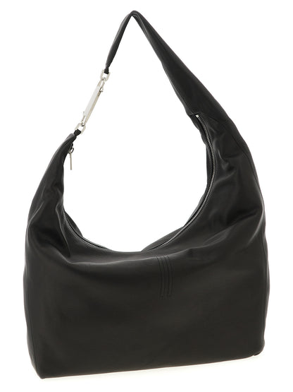 Rick Owens Black Calfskin Shoulder Bag
