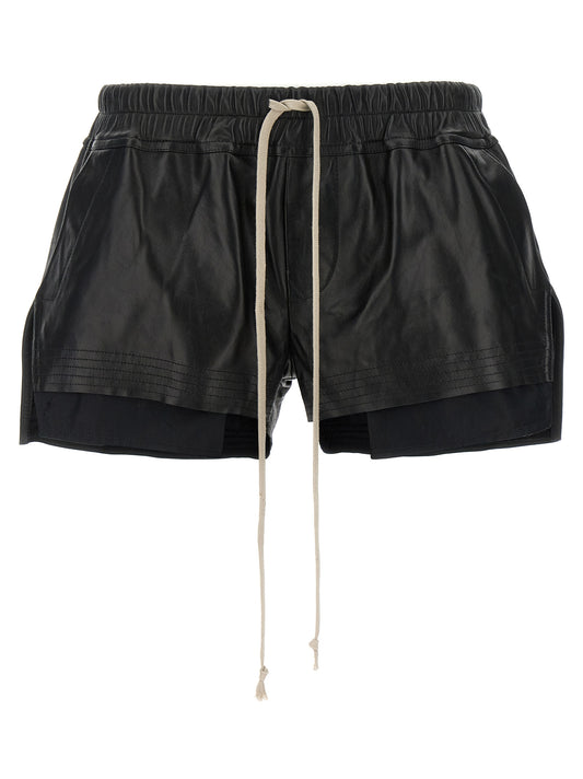 Bermuda Shorts by Rick Owens for women in lamb leather black showcases a on trend silhouette, featuring a tailored with a classic short and sophisticated for a on trend finish.