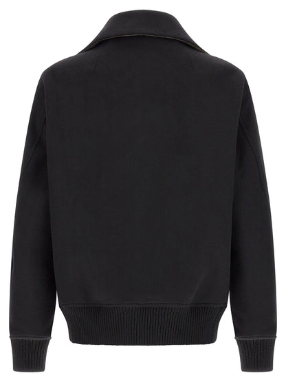 Rick Owens Black Virgin Wool Bomber