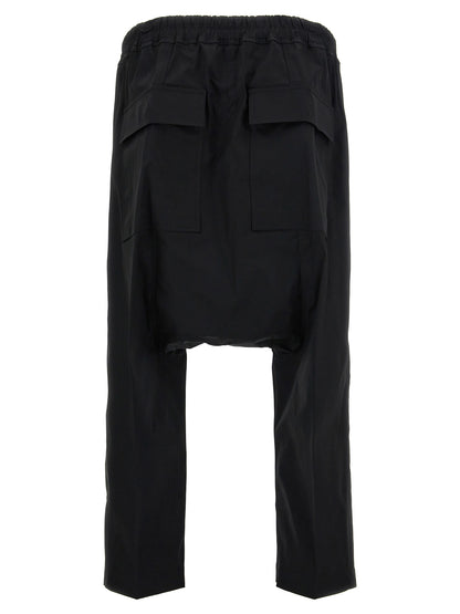 Rick Owens Black Cotton Casual Pants
