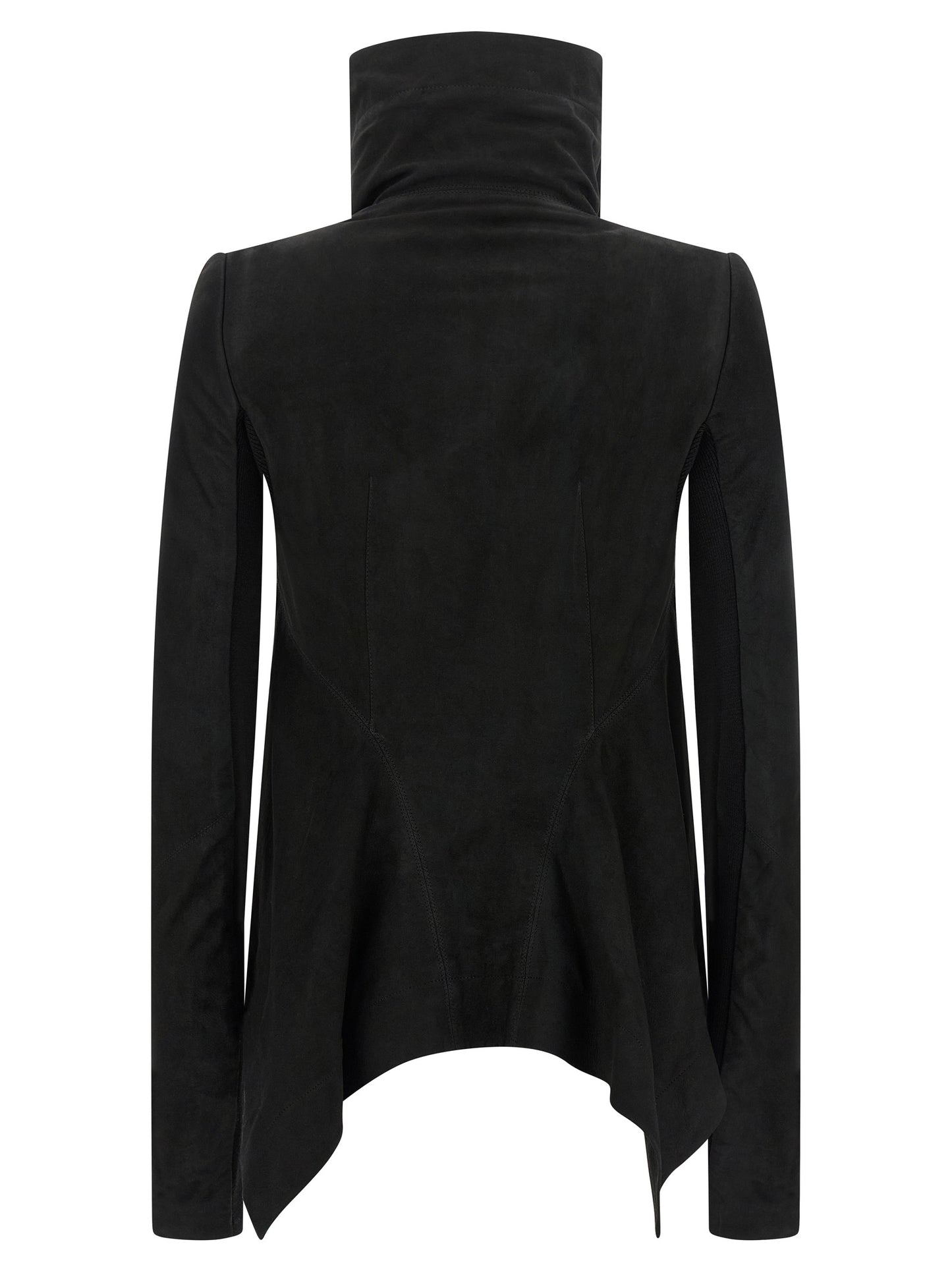 Rick Owens Black Lamb Leather Leather Jacket