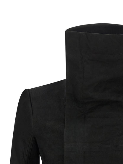 Rick Owens Black Lamb Leather Leather Jacket