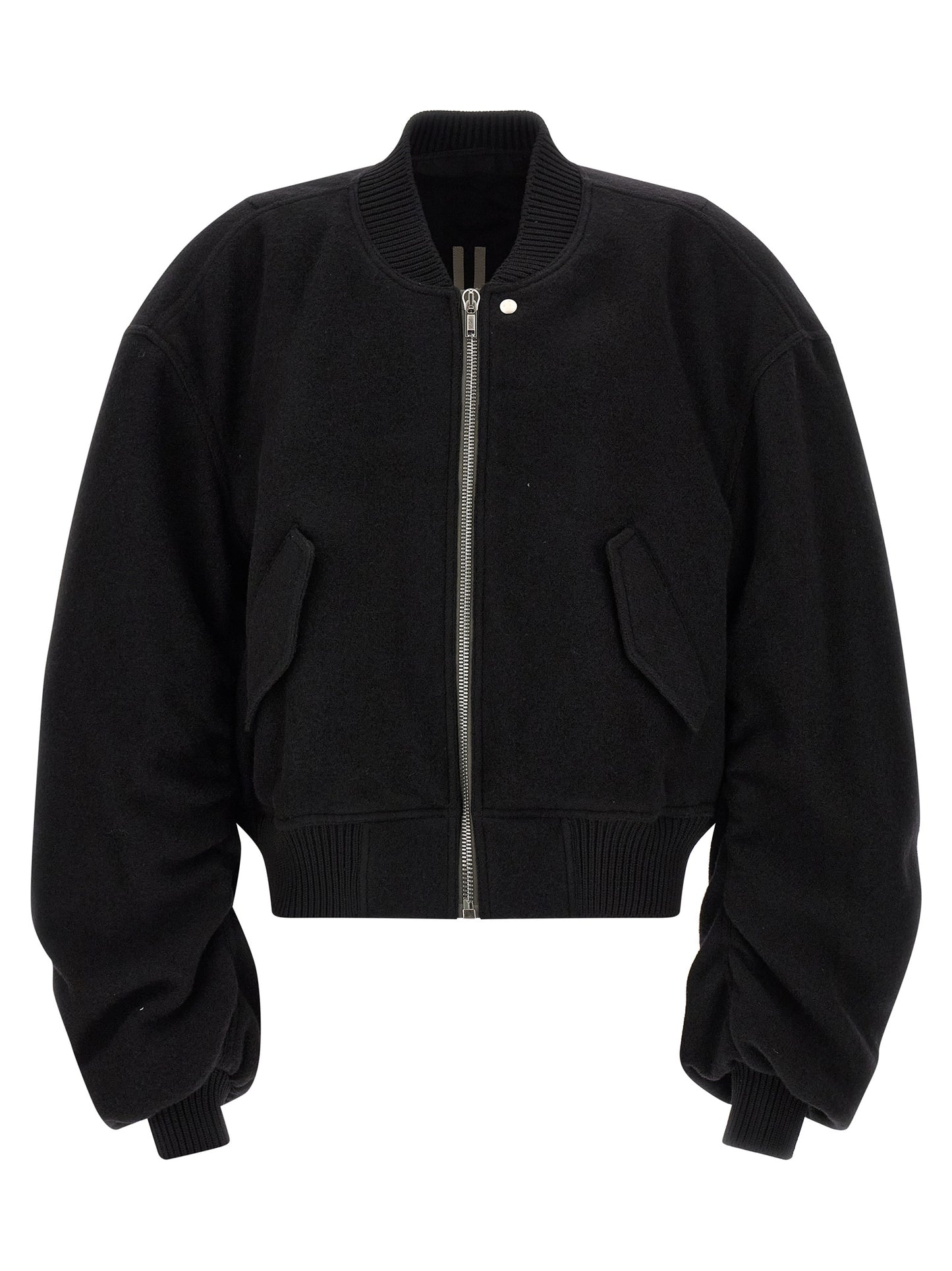 Rick Owens Black Virgin Wool Bomber