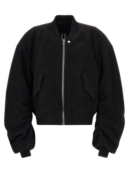 Rick Owens Black Virgin Wool Bomber