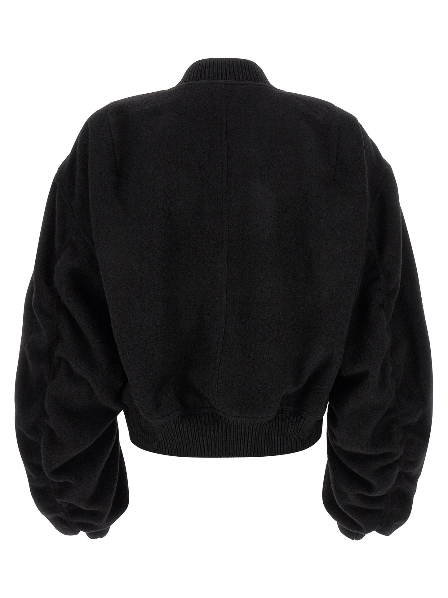 Rick Owens Black Virgin Wool Bomber