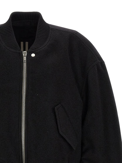 Rick Owens Black Virgin Wool Bomber