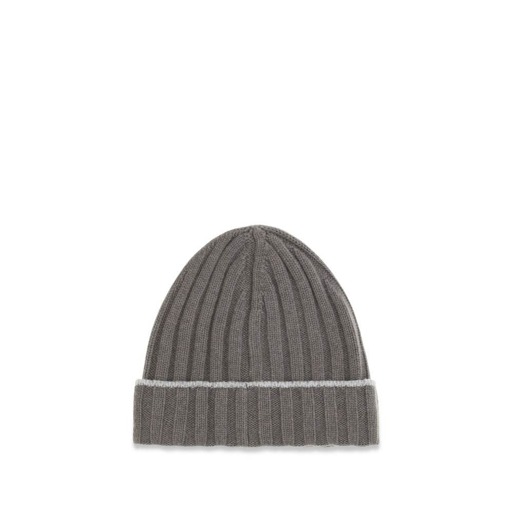 Brunello Cucinelli Bicolor Cashmere Beanie