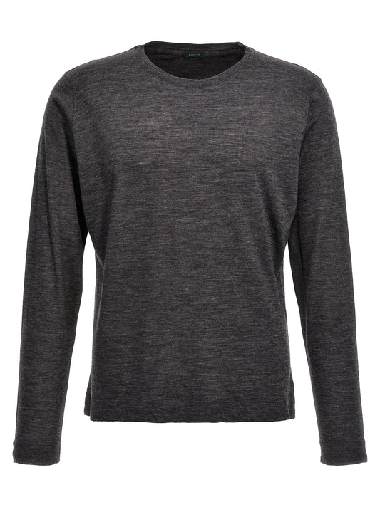 Cardigan by ZANONE for men in virgin wool gray features an crisp silhouette, showcasing a sophisticated and detail for a truly crisp finish.