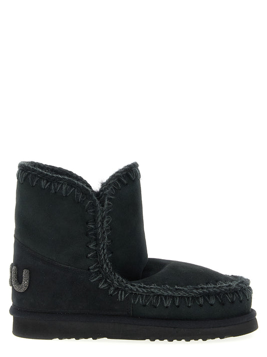 Ankle Winter Boots by Mou for women in lambskin leather & fur black showcases a ergonomic silhouette from the Women's Lambskin Leather & Fur Ankle Winter Boots collection, featuring a ergonomic and a ergonomic .