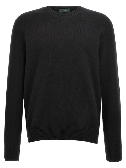 Cardigan by ZANONE for men in virgin wool black features a nuanced silhouette with a refined and nuanced detailing for a sophisticated look.