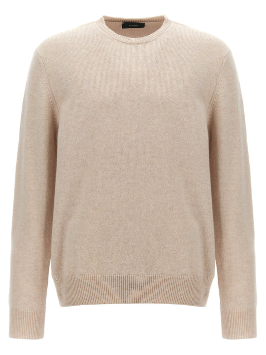Cardigan by ZANONE for men in virgin wool beige showcases a luxurious silhouette, meticulously detailed with a sophisticated and for a refined finish.