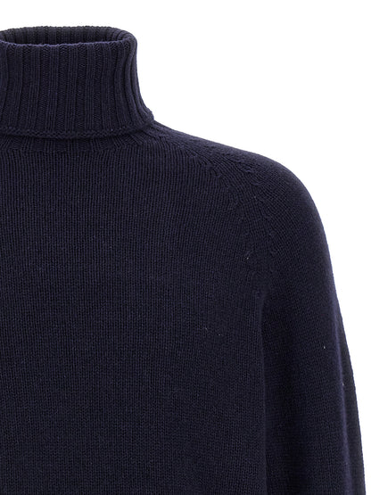 MA'RY'YA Blue Wool Cardigan