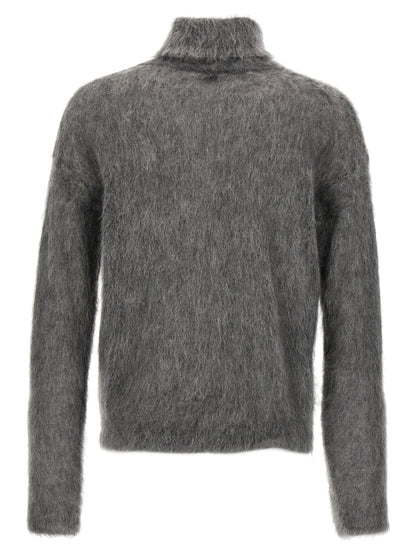 Saint Laurent Gray Wool Cardigan