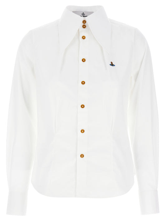 Blouse by Vivienne Westwood for women in cotton white, featuring a nuanced and nuanced for a sophisticated finish.