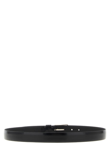 ZERBINI CLAUDIO Black Leather Regular Belt