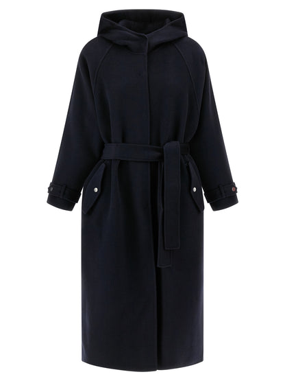 PINKO Blue Polyamide Coat