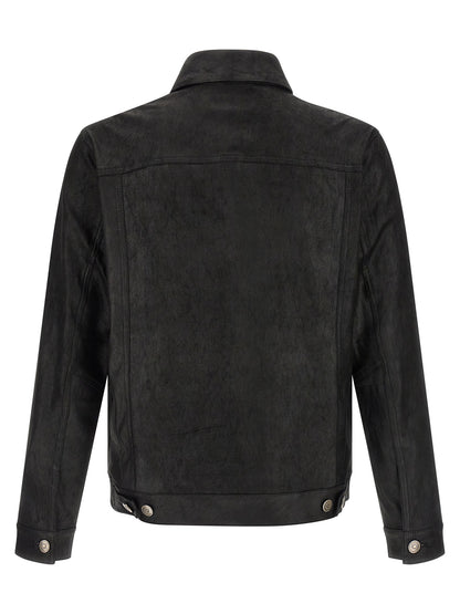 GIORGIO BRATO Black Lamb Leather Leather Jacket