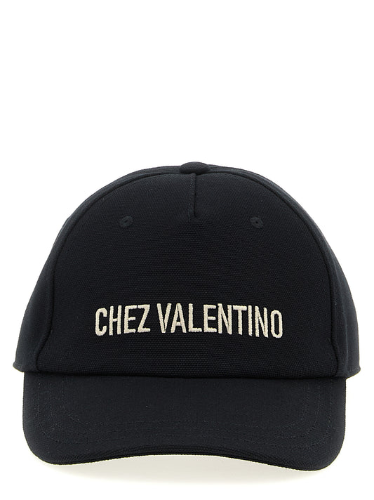 Baseball Cap by Valentino Garavani for men in cotton black presents a tailored silhouette, perfectly capturing the essence of Cotton Baseball Cap with its tailored finish and superior craftsmanship.