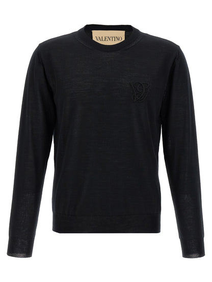 Valentino Garavani Black Virgin Wool Cardigan