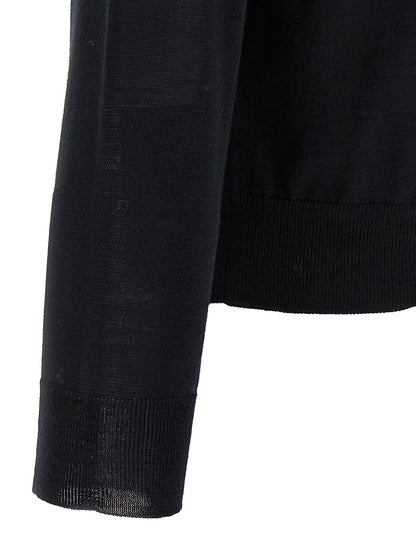 Valentino Garavani Black Virgin Wool Cardigan