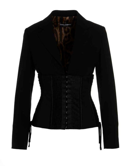 Dolce & Gabbana Black Virgin Wool Blazer