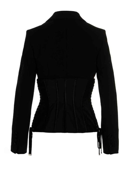 Dolce & Gabbana Black Virgin Wool Blazer