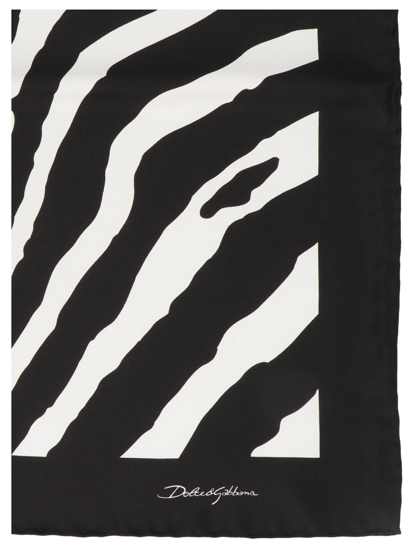 Scarf by Dolce & Gabbana for women in silk bicolour, black, white & print showcases a eye catching silhouette, artfully capturing the essence of the eye catching Silk Scarf design for a sophisticated look.