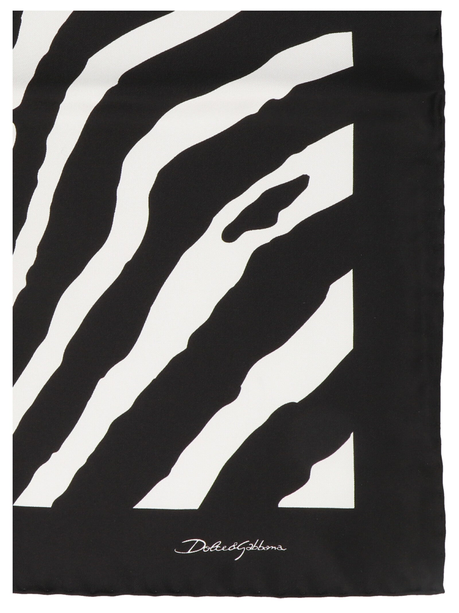 Scarf by Dolce & Gabbana for women in silk bicolour, black, white & print showcases a eye catching silhouette, artfully capturing the essence of the eye catching Silk Scarf design for a sophisticated look.