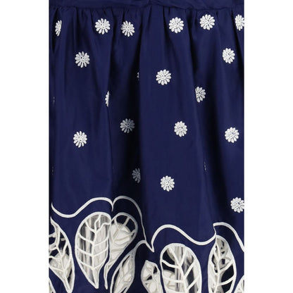 FARM RIO Blue Cotton Casual Dress