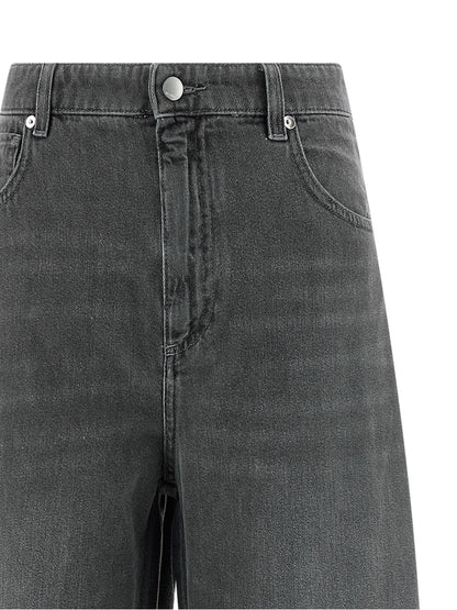 'S Max Mara Gray Cotton Cropped Jeans