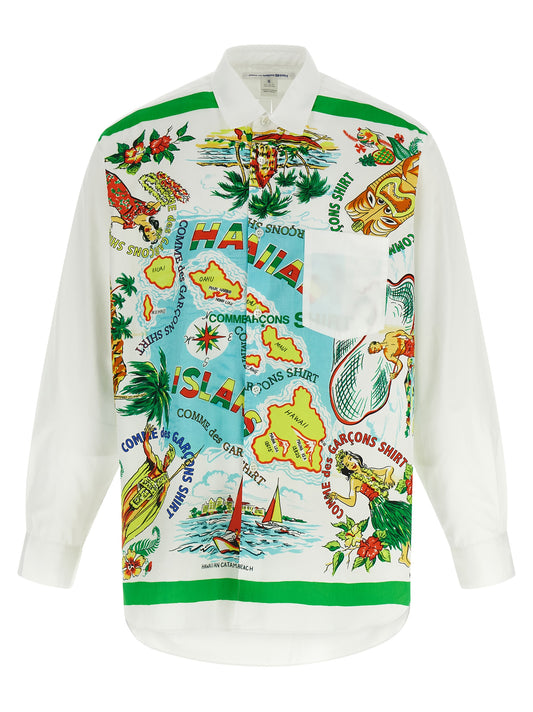 Shirt by Comme Des Garçons for men in cotton multicolor & patterned, featuring a nuanced and nuanced for a sophisticated finish.