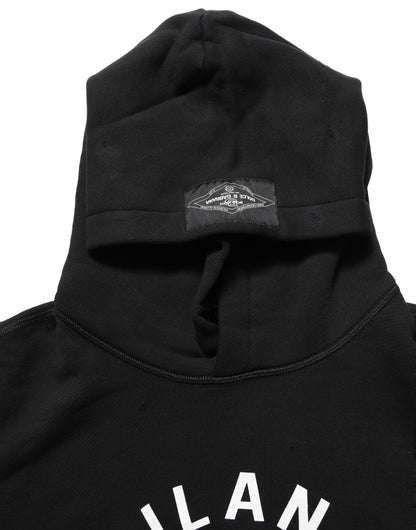 Dolce & Gabbana Men's Regular Fit Cotton Sweatshirt Hoodie - Black Print