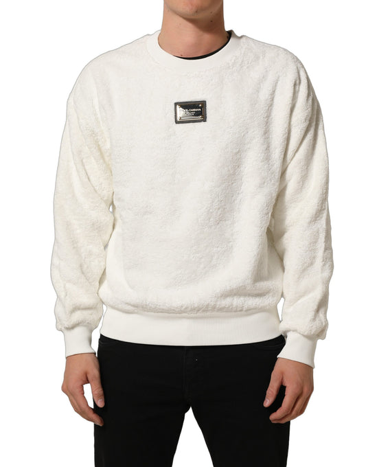 Dolce & Gabbana Men's Regular Fit Cotton Sweatshirt - White