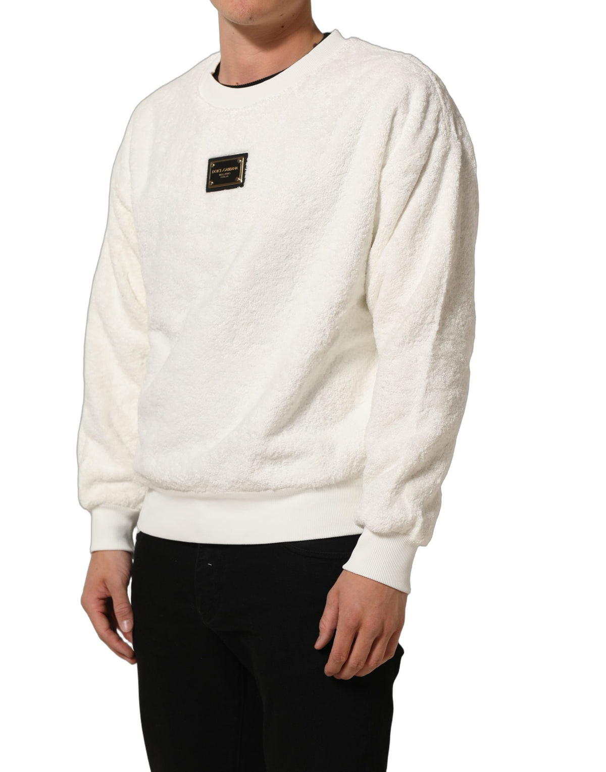 Dolce & Gabbana Men's Regular Fit Cotton Sweatshirt - White