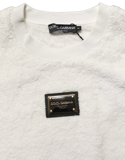 Dolce & Gabbana Men's Regular Fit Cotton Sweatshirt - White
