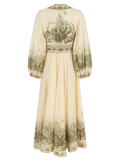 Zimmermann Bicolor Cotton Midi Dress