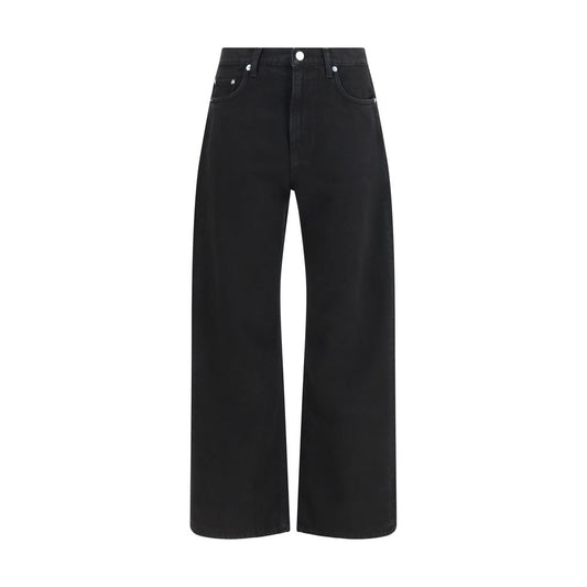 Haikure Black Cotton Straight-Leg Jeans