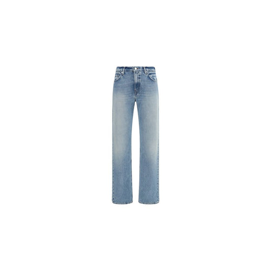 Haikure Blue Cotton Straight-Leg Jeans
