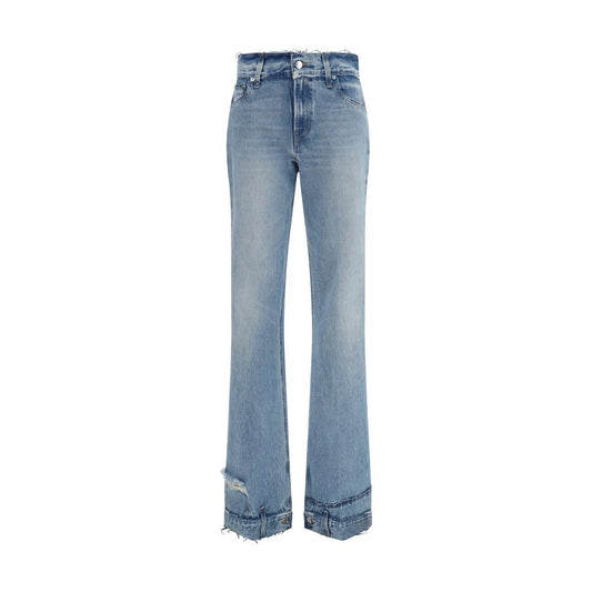 Haikure Blue Cotton Flared Jeans