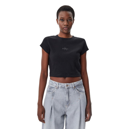 Calvin Klein Jeans Black Cotton T-Shirt
