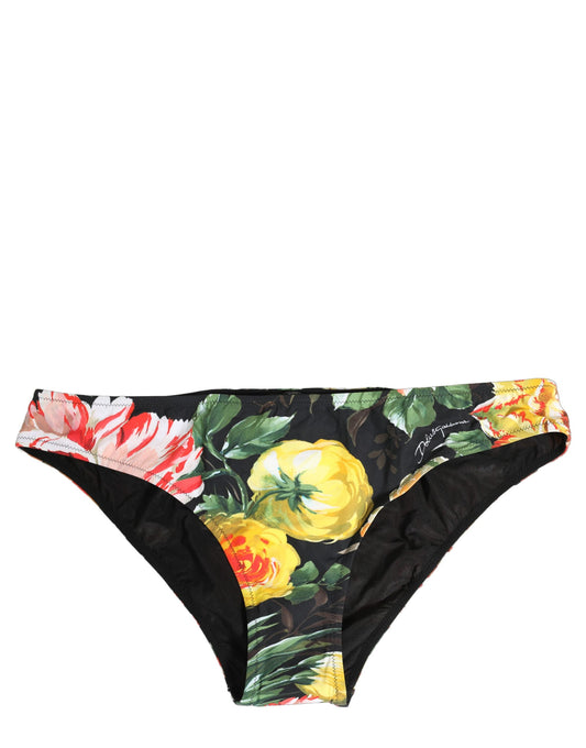 Dolce & Gabbana Women's Stretch Nylon Bikini - Black Floral Print