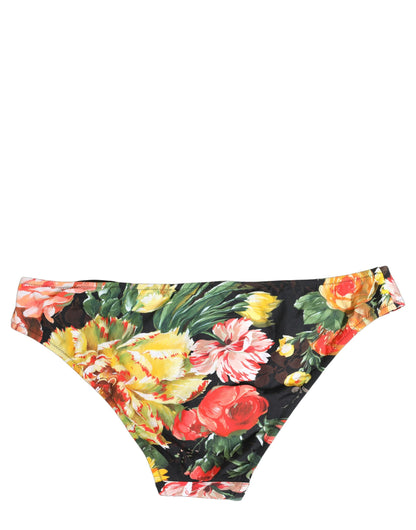 Dolce & Gabbana Women's Stretch Nylon Bikini - Black Floral Print
