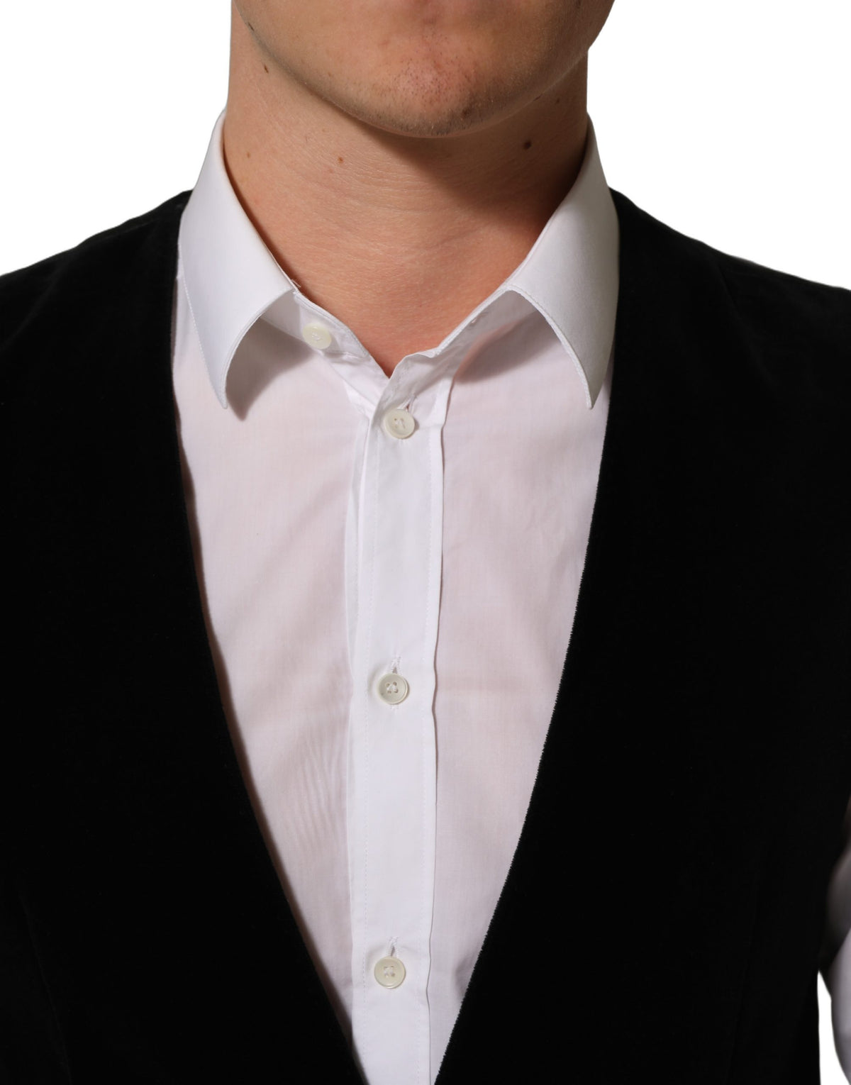 Dolce & Gabbana Men's Silk Virgin Wool Cotton & Polyester Vest - Black