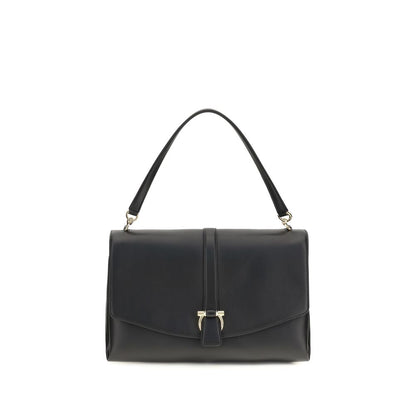 Large Shoulder Flap Clutch Bag by Ferragamo for women in bos taurus calf leather black features a effortless chic silhouette with a secure flap, ample , and versatile shoulder-strap & handle for a effortless chic finish.
