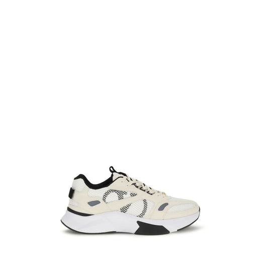 Valentino Garavani White Fabric Low Top Sneakers