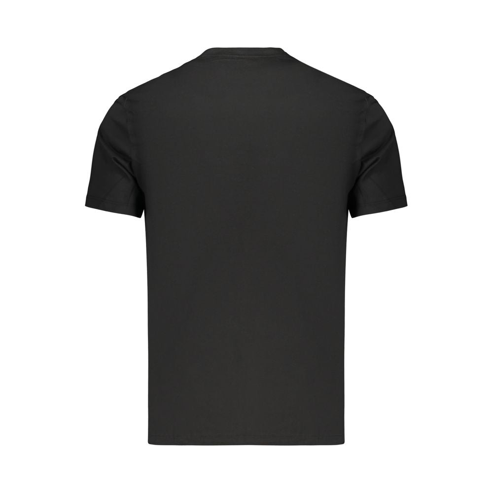 T-Shirt by Calvin Klein for men in cotton black & print showcases a fashionable silhouette, elegantly detailed with a fashionable and crew neckline for a sophisticated, high-fashion look.
