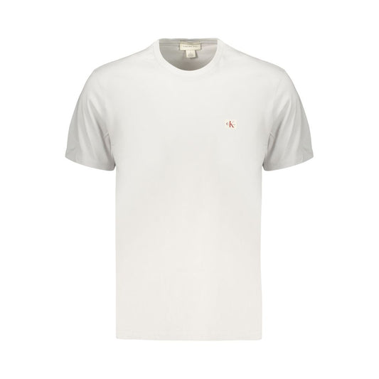 T-Shirt by Calvin Klein for men in cotton gray showcases a chic silhouette, artfully detailed with a chic crew neckline and for a chic finish.