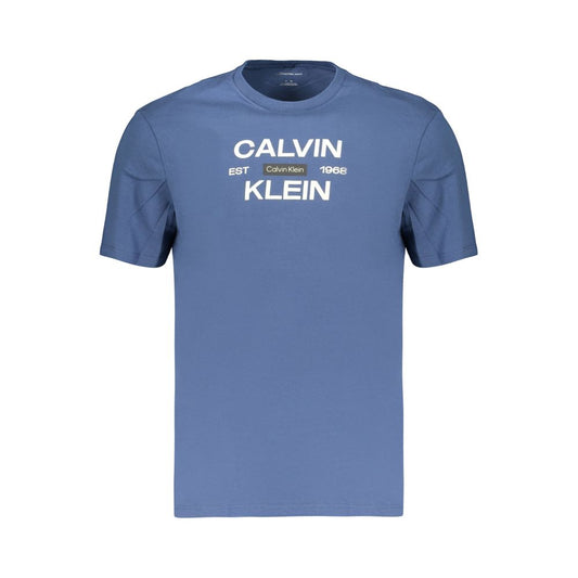 Calvin Klein Men's Crew Neck Denim Cotton T-Shirt - Blue Print