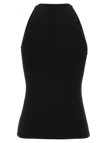 Max Mara Black Viscose Sleeveles T-Shirt